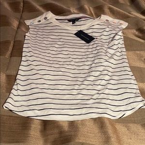 NWT BLACK & WHITE STRIPED TOMMY HILFIGER SHIRT